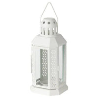 White Metal Miners Lantern Summer Wedding Home Party Room Balconey Deck Decoration 21cm Tealight Candle Kings Warehouse 