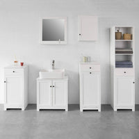 White Wall Cabinet with Door 40x52cm Kings Warehouse 