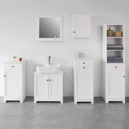 White Wall Cabinet with Door 40x52cm Kings Warehouse 
