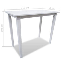 White Wooden Bar Table and 4 Bar Chairs Set Kings Warehouse 