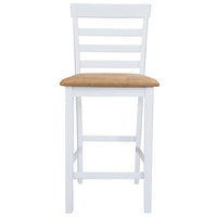 White Wooden Bar Table and 4 Bar Chairs Set Kings Warehouse 