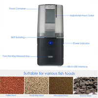 WiFi Automatic Fish Food Feeder Pet Feeding Aquarium Tank Pond Dispenser USB Kings Warehouse 