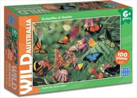 Wild Australia Butterflies & Beetles 100 Piece Puzzle Kings Warehouse 