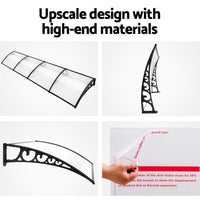 Window Door Awning 1mx4m Transparent Home & Garden Kings Warehouse 