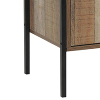 Wine Cabinet with 2 Strorage and open Selves Bar Cabinet Cupboard in Oak Colour Furniture Kings Warehouse 