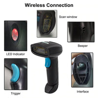 Wireless Barcode QR Bar Code Screen Scanner Data 1D 2D Reader USB Cable Mobile Payment Store Kings Warehouse 