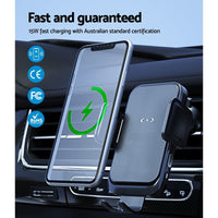 Wireless Car Charger Fast Charging Car Mount Vent Suction cup Kings Warehouse 