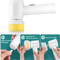 Wireless Electric Cordless Spin Scrubber Super Power Handheld Cleaning Brush Kings Warehouse 