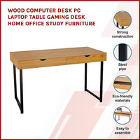 Wood Computer Desk PC Laptop Table Gaming Desk Home Office Study Furniture Furniture Kings Warehouse 