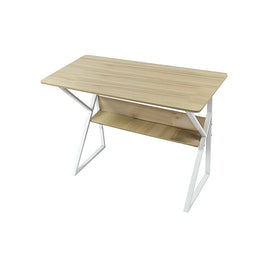 Wood & Metal Computer Desk with Shelf Home Office Furniture Furniture Kings Warehouse 