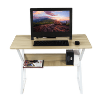 Wood & Metal Computer Desk with Shelf Home Office Furniture Furniture Kings Warehouse 