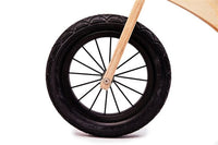 Wooden Balance Bike for Kids Toddler Child 2-6 yr Training Ride Bike Natural Wood with Hand grip rubber tyres spoke wheels Kings Warehouse 