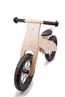 Wooden Balance Bike for Kids Toddler Child 2-6 yr Training Ride Bike Natural Wood with Hand grip rubber tyres spoke wheels Kings Warehouse 