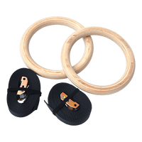 Wooden Gymnastic Rings Olympic Gym Strength Training Sports & Fitness Kings Warehouse 