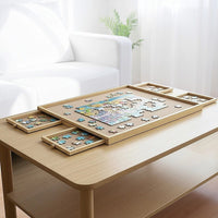 Wooden Jigsaw Puzzle Table Board Storage Table Tray Puzzle For Adult Kid Baby & Kids Kings Warehouse 