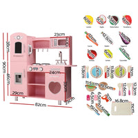 Wooden Kitchen Pretend Play Sets Food Cooking Toys Children Pink Kings Warehouse 