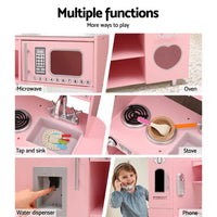 Wooden Kitchen Pretend Play Sets Food Cooking Toys Children Pink Kings Warehouse 