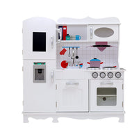 Wooden Kitchen Set Pretend Play Toys Cooking Food Sets Children White Kings Warehouse 