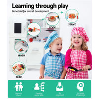 Wooden Kitchen Set Pretend Play Toys Cooking Food Sets Children White Kings Warehouse 