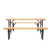 Wooden Outdoor Foldable Bench Set - Natural Easter Eggciting Deals Kings Warehouse 