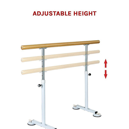 Wooden Portable Ballet Bar Stretch Barre Dance Bar 1.5M Freestanding Ballet Bar Sports & Fitness Kings Warehouse 