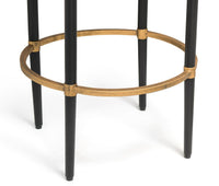 Wooden Round Gold Black Side Table with Finial Legs Kings Warehouse 