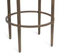 Wooden Round Side Table with Finial Legs in Dark French Brass Finish Furniture Kings Warehouse 