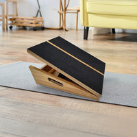 Wooden Slant Exercise Board With Adjustable Incline And Non-Slip Surface Sports & Fitness Kings Warehouse 