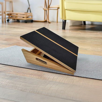 Wooden Slant Exercise Board With Adjustable Incline And Non-Slip Surface Sports & Fitness Kings Warehouse 