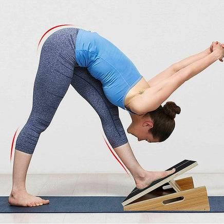Wooden Slant Exercise Board With Adjustable Incline And Non-Slip Surface Sports & Fitness Kings Warehouse 