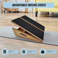 Wooden Slant Exercise Board With Adjustable Incline And Non-Slip Surface Sports & Fitness Kings Warehouse 