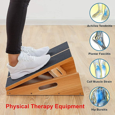 Wooden Slant Exercise Board With Adjustable Incline And Non-Slip Surface Sports & Fitness Kings Warehouse 