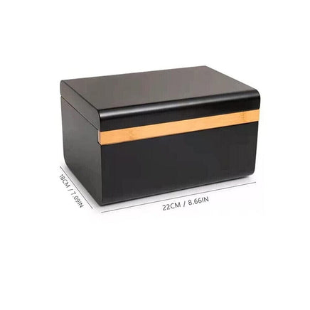 Wooden Storage Chest With Movable Tray Wood Lockable Stash Box Rolling Tray Gift Pet Care Kings Warehouse 