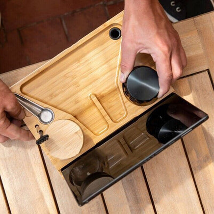 Wooden Storage Chest With Movable Tray Wood Lockable Stash Box Rolling Tray Gift Pet Care Kings Warehouse 