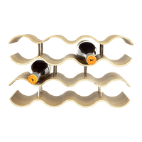 Wooden Wave Wine Rack/Creative Home Grape Wine Holder Shelf Cabinet/Bottle Rack Home & Garden Kings Warehouse 