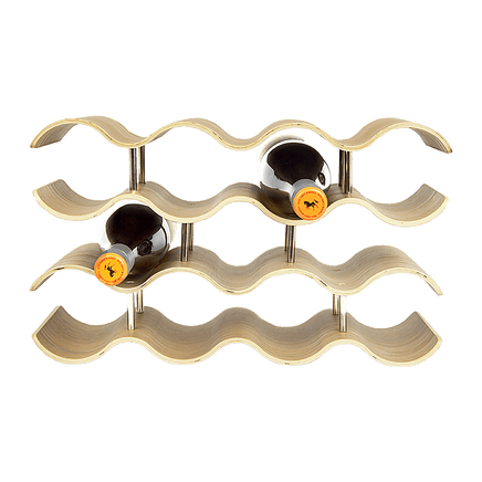 Wooden Wave Wine Rack/Creative Home Grape Wine Holder Shelf Cabinet/Bottle Rack Home & Garden Kings Warehouse 