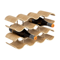 Wooden Wave Wine Rack/Creative Home Grape Wine Holder Shelf Cabinet/Bottle Rack Home & Garden Kings Warehouse 
