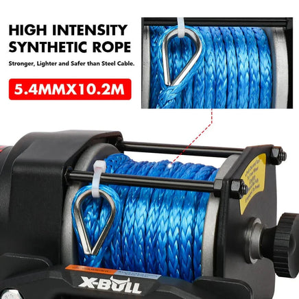 X-BULL 12V Electric Winch 3000LB ATV Winch Boat Trailer Winch Synthetic Rope Auto Accessories Kings Warehouse 
