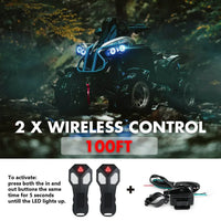 X-BULL 12V Electric Winch 3000LB ATV Winch Boat Trailer Winch Synthetic Rope Auto Accessories Kings Warehouse 
