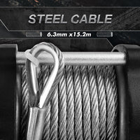 X-BULL 12V Electric Winch 5000LBS Wireless Steel Cable ATV Boat With 13M Synthetic Rope Auto Accessories Kings Warehouse 