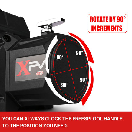 X-BULL 14500LBS Electric Winch 12V synthetic rope with 4PCS Recovery Tracks Gen3.0 Red Auto Accessories Kings Warehouse 