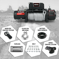 X-BULL Electric Winch 12000LBS/5454KGS Steel Cable 12V Wireless Remote Offroad Kings Warehouse 