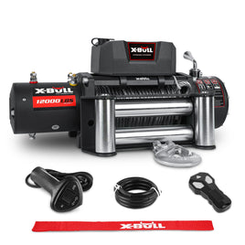 X-BULL Electric Winch 12000LBS/5454KGS Steel Cable 12V Wireless Remote Offroad Kings Warehouse 
