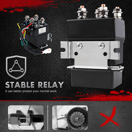 X-BULL Electric Winch 12V 5000LBS Wireless Steel Cable ATV Boat With 13M Synthetic Rope Auto Accessories Kings Warehouse 