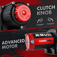 X-BULL Electric Winch 12V 5000LBS Wireless Steel Cable ATV Boat With 13M Synthetic Rope Auto Accessories Kings Warehouse 