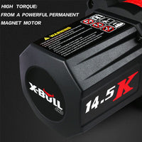 X-BULL Electric Winch 12V Synthetic Rope Wireless 14500LB Remote 4X4 4WD Boat Outdoor Recreation Kings Warehouse 