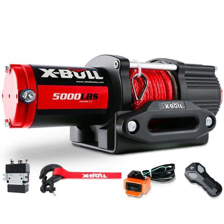 X-BULL Electric Winch 5000LBS 12V 15.2M Synthetic Rope Wireless ATV UTV 4WD Boat Auto Accessories Kings Warehouse 