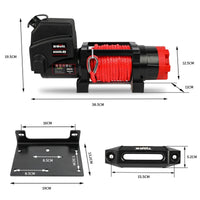 X-BULL Electric Winch 6000LBS 12V BOAT Synthetic Rope Wireless Remote 4WD ATV UTV Kings Warehouse 