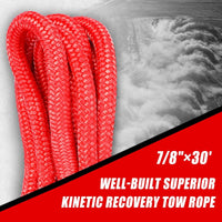 X-BULL Kinetic Rope 22mm x 9m Snatch Strap Recovery Kit Dyneema Tow Winch Auto Accessories Kings Warehouse 
