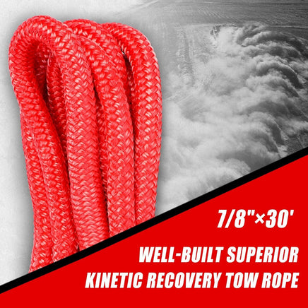 X-BULL Kinetic Rope 22mm x 9m Snatch Strap Recovery Kit Dyneema Tow Winch Auto Accessories Kings Warehouse 